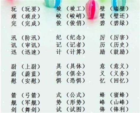 宜同音字